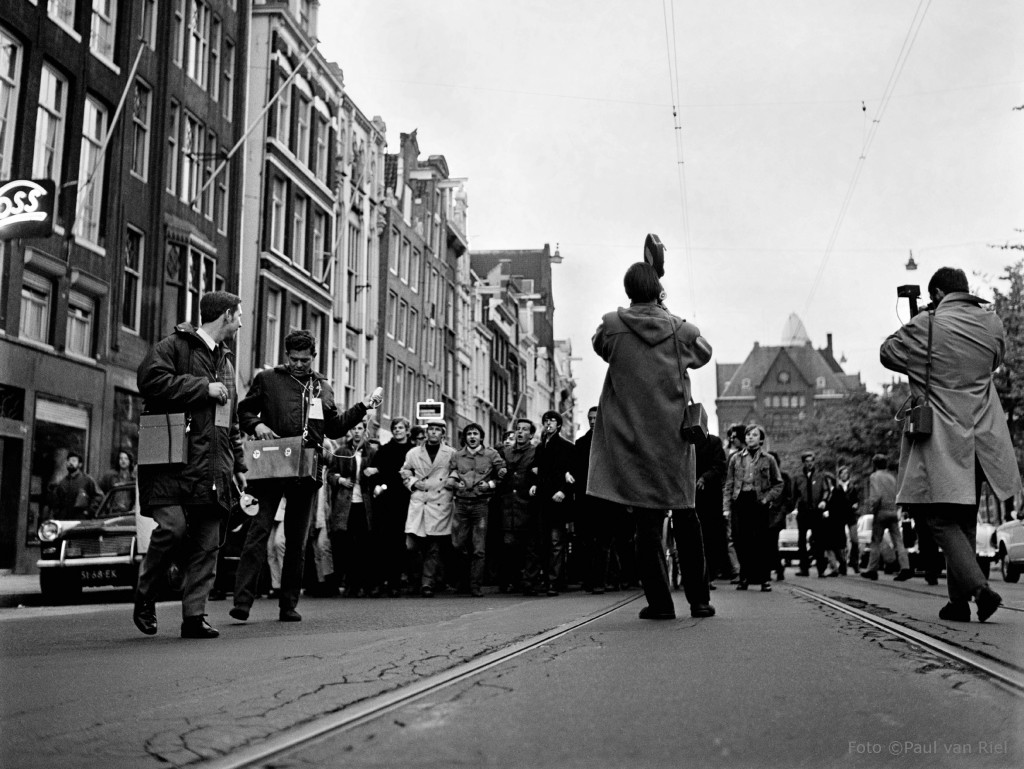 The Food March from the Oudemanhuispoort was answered by police charges.  Courtesy of Paul van Riel